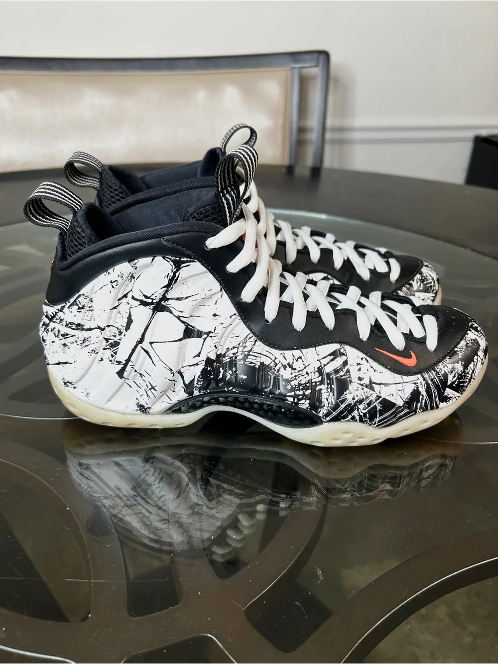 Nike Air Foamposite One Shattered Backboard Black White Orange Men’s Size 8
